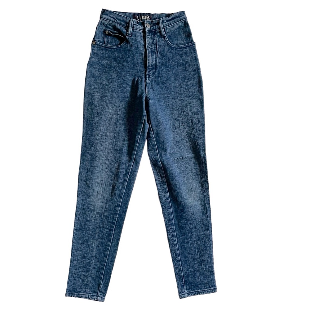 Vintage L.A. BLUES Jeans High Waist Tapered Leg Medium Wash Blue Size 6